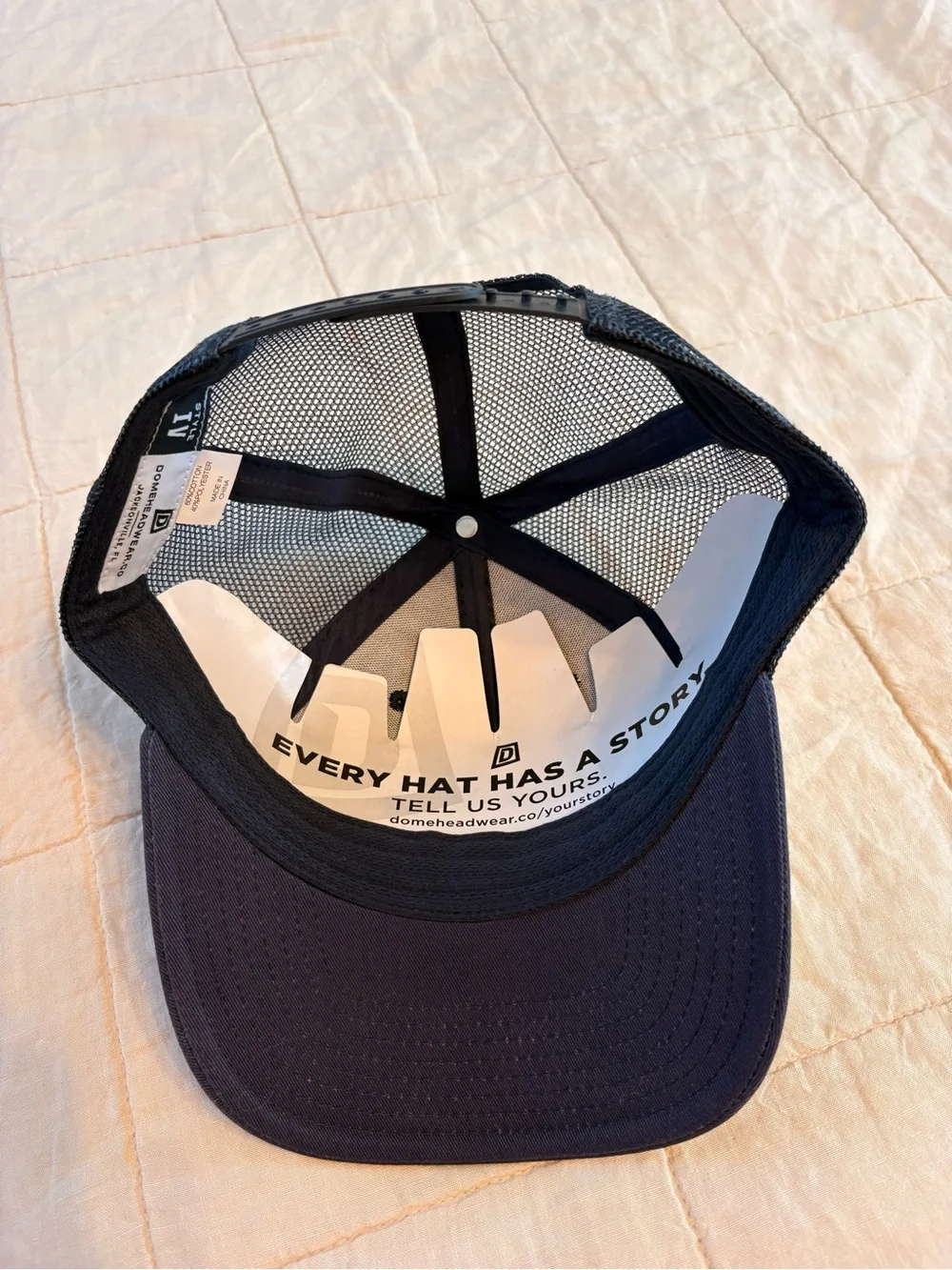 Lottie's Bucktown Chicago Trucker Hat - Navy with White Patch